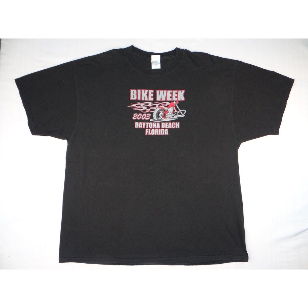 y2k Vintage Bike Week 2003 Daytona Beach Florida Motorcycle Graphic‎ T Shirt XXL